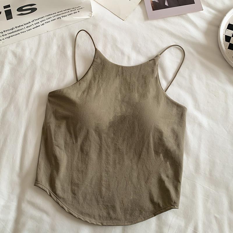 Product Introduction of Áo Vest Không Dây Hở Lưng, Màu Trơn Có Đệm Ngực, Áo Ống Ôm Sát Áo Sơ Mi Cơ Sở Ngắn, Cô Gái Nóng Bỏng Dễ Thương Và Gợi Cảm 26