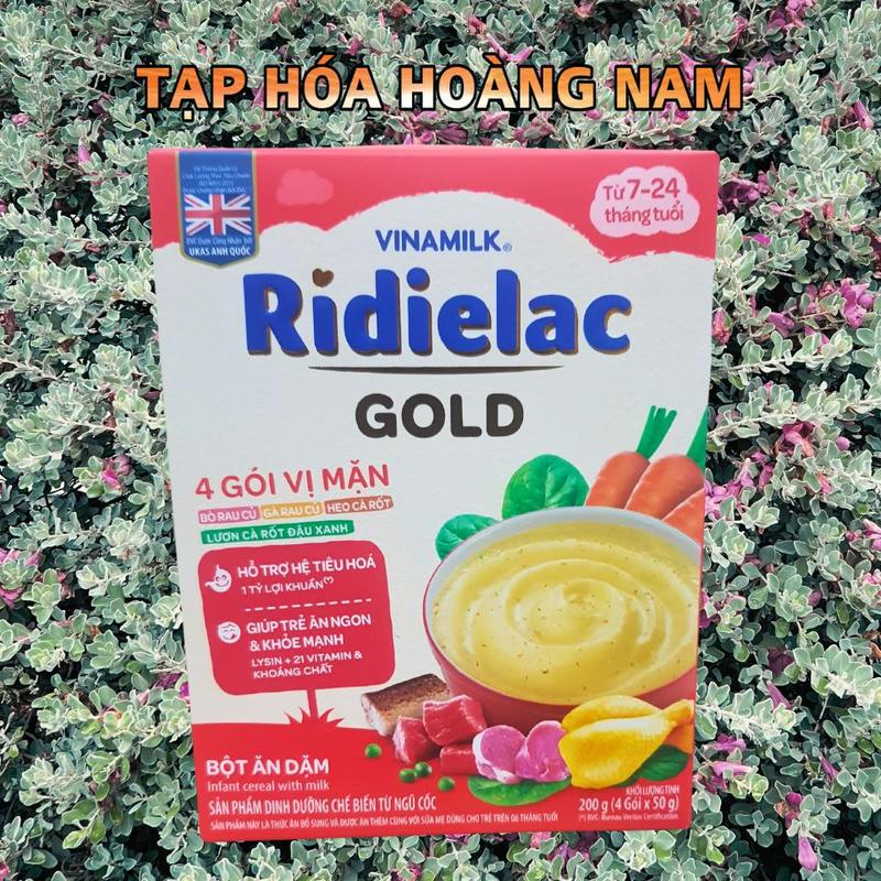  Bột Ăn Dặm RiDielac Gold 4 Vị Mặn Vị Ngọt của Vinamilk Cho Bé 