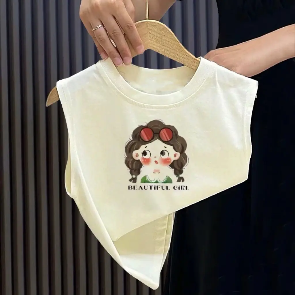 Bộ quần áo mùa hè hình cô gái chất thun cotton - Phong cách thể thao, cá tính và năng động Women Voi Top