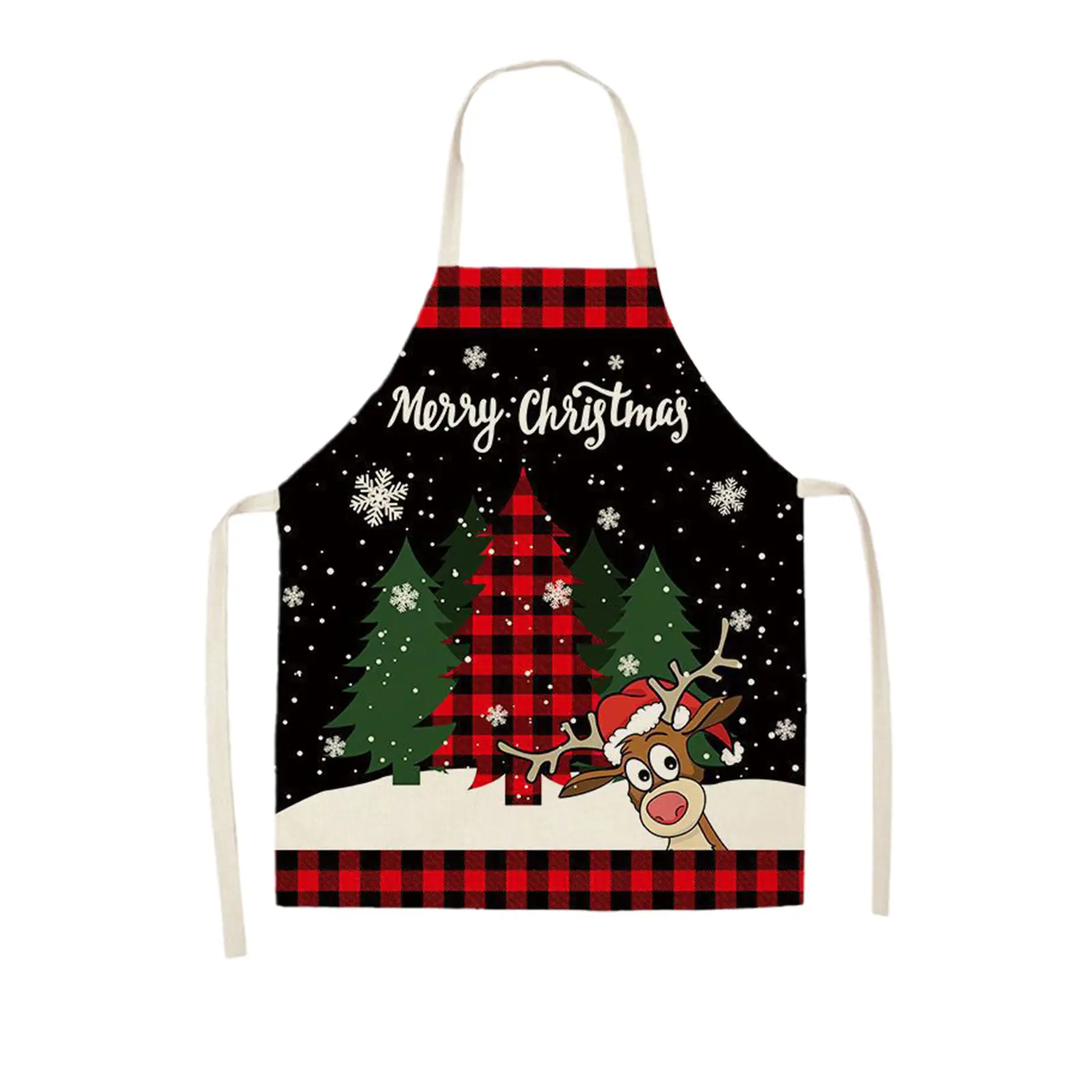 Men Women Christmas Aprons Colorful Cooking Aprons for Home Kitchen