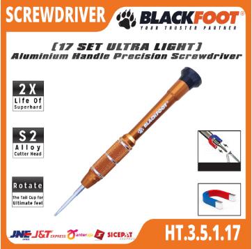 Gambar BLACKFOOT - Obeng Aluminium Obeng Jam Serba Guna Multi Fungsi 17 Set Ultra Light Screwdriver Handle Alumunium Ultra Ringan dari Blackfoot Tools Kota Tangerang Tokopedia