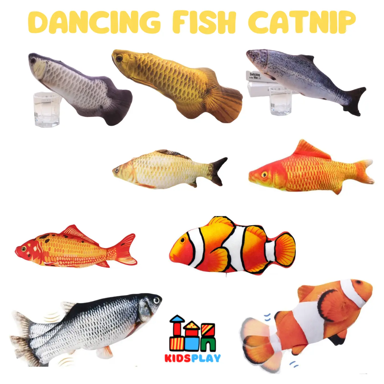 Dancing Fish Catnip Mainan Ikan Bergerak Boneka Ikan