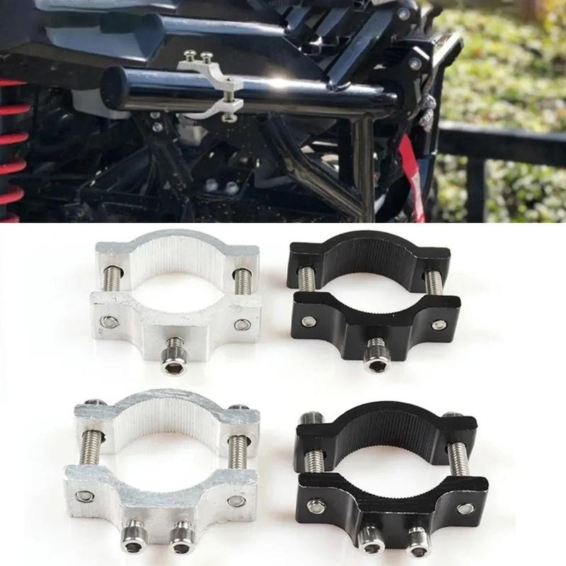 Product Introduction of 1Pcs High Quality Electric Bike Motorcycle Spotlight Holder Handlebar Frame Pipe Bicycle Accessories Phone Headlight Bracket Fixed Chips Aluminium Multifunctional Clamp For 18.5-33.5mm Front Fork 15