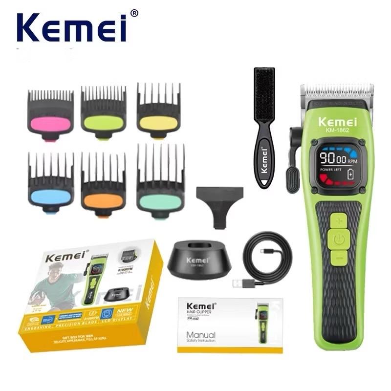Tông Đơ Kemei Siêu Phẩm Mới 2025 Kemei KM1862 Tốc Độ Đánh Vòng 9000V 1 Phút Lưỡi đã mài chuốt và đánh mỏng chỉnh êm