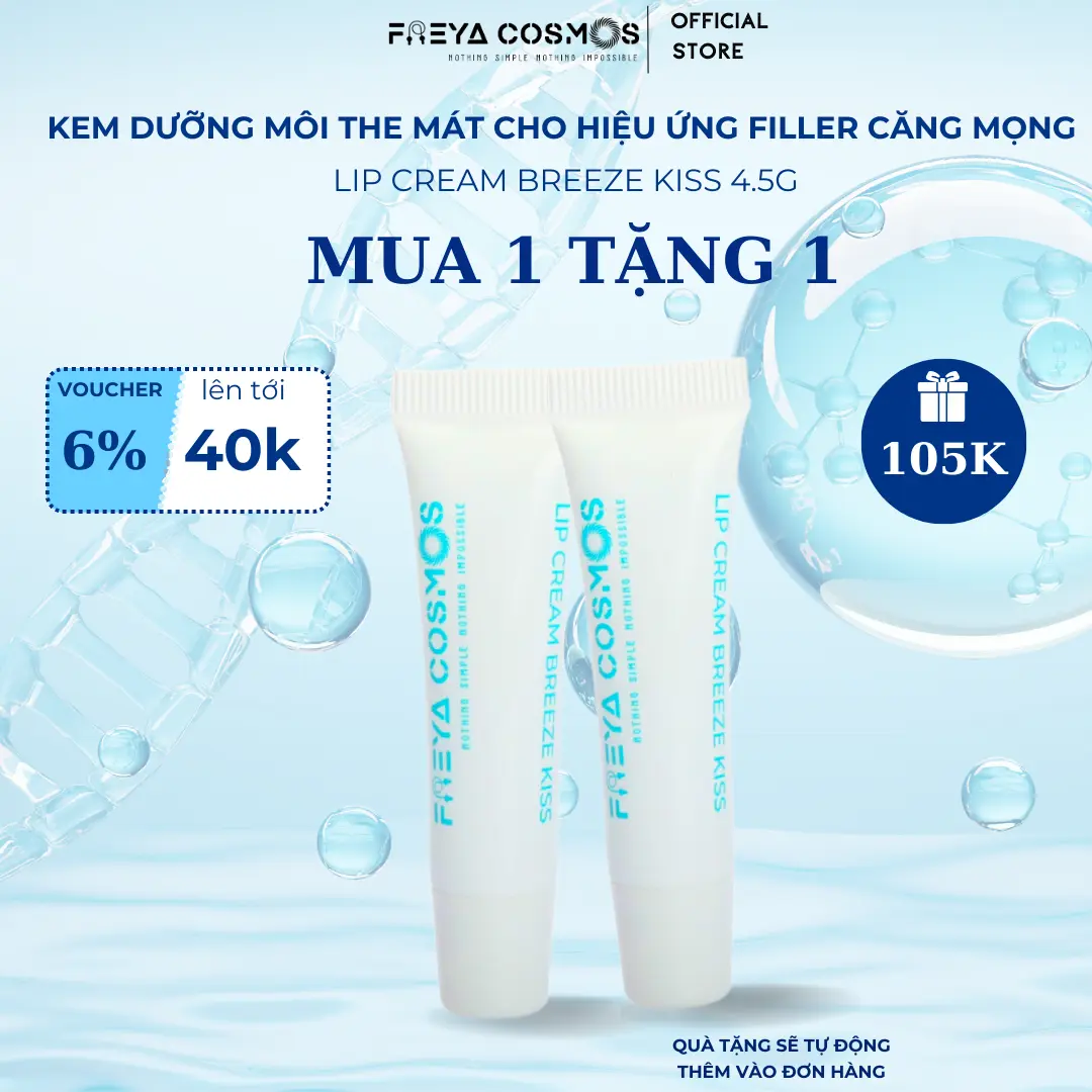 [Mua 1 Tặng 1] Kem Dưỡng Môi The Mát - Freya Cosmos Breeze Kiss 4.5gr - Women Cosmetic Son Môi  Mỹ Phẩm