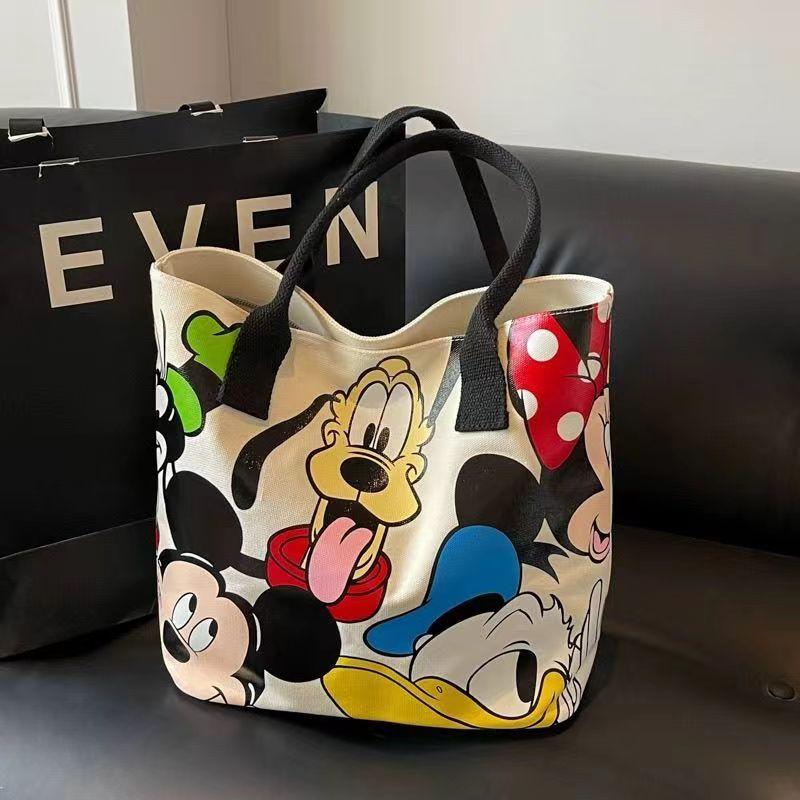 Product Introduction of New Mickey canvas bag schoolgirl large capacity cute cartoon goofy dog tote bag shoulder tote bag 10