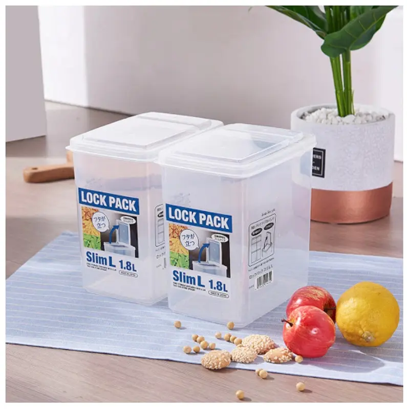 Hộp đựng thực phẩm SANADA Nhật Bản nắp mở đứng nhiều size nhựa PP cao cấp, an toàn cho sức khỏe 2
