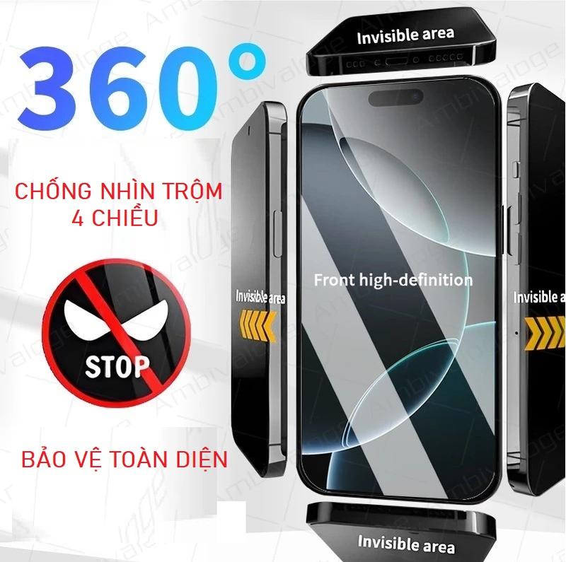 CHỐNG NHÌN TRỘM 360 ĐỘ COMBO 2 KÍNH KÍNH CƯỜNG LỰC IPHONE KINGKONG BAIKKO FULL MÀN PHỦ NANO BẢO VỆ LOA 16 15 14 11 12 13 Pro Max X Xs Xr