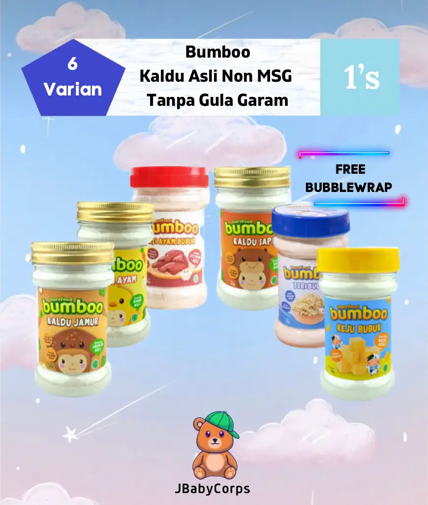 Bumboo Kaldu Asli Non Msg & Tanpa Gula Garam Bumboo Kaldu Mpasi Kaldu Ayam/Sapi/Jamur/Teri/Ati Ayam/Keju