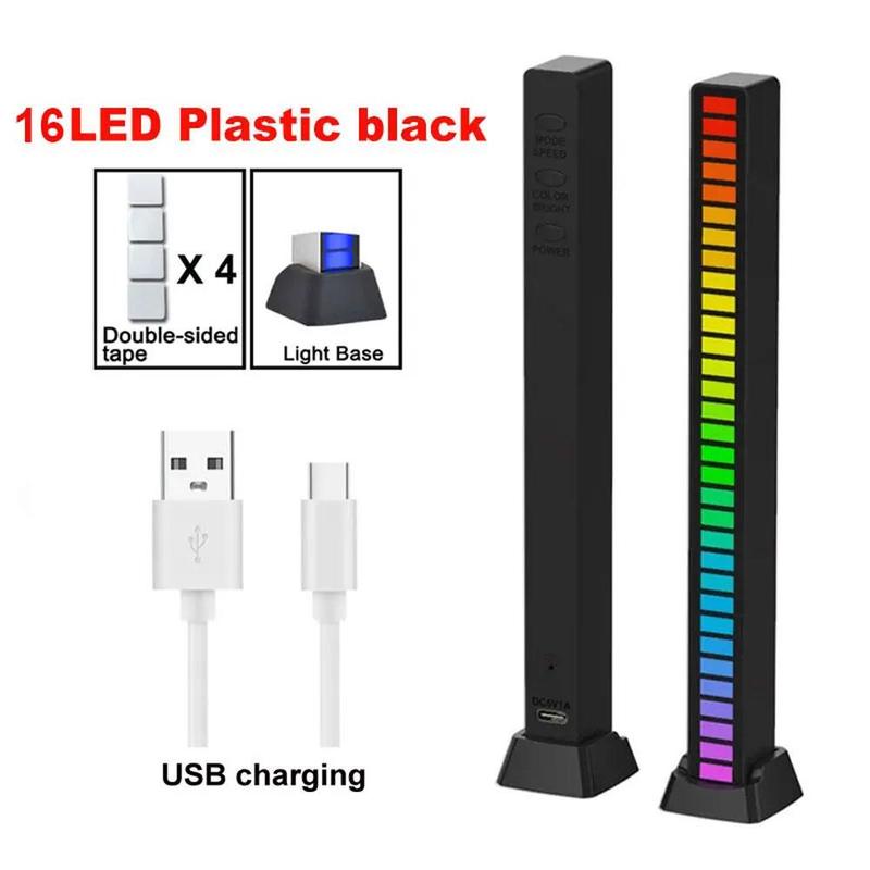 RGB Pickup Light, 1 Counts LED Music Rhythm Light, Ambient Light, Suitable For Bedroom Living Room TV Table Decoration Night Lamp 5