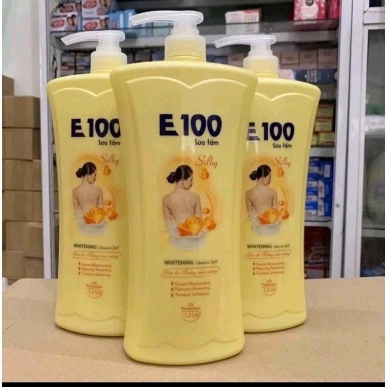 Sữa Tắm E100 Silky Màu Vàng 1200ml 1chai