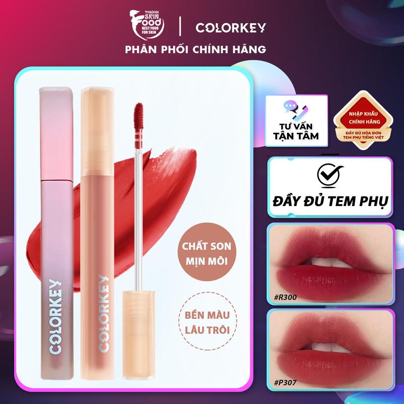 Son Kem Lì Mịn Môi Colorkey Soft Matte Water Tint 1.8g