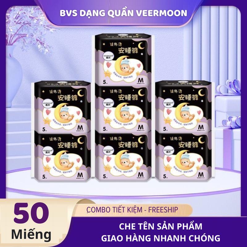 GIÁ RẺ [Combo 50 miếng] Băng vệ sinh quần/ tã bỉm quần sau sinh Veermoon túi 5 miếng - ful size M/L/XL 0