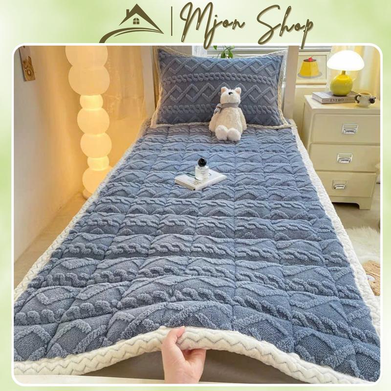  Thảm Trải Giường Ký Túc Xá Thảm Nỉ Nhung Trải Giường Đa Năng 3 lớp - Chất Liệu Bông Trắng Đủ kícḣ Thước 