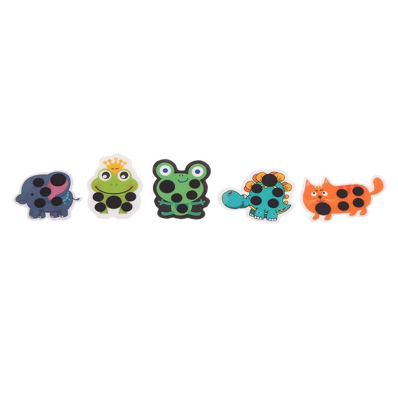Product Introduction of 5PCS Convenient Plastic Color-changing Body Temperature Sticker Forehead Temperature Measuring Sticker for Children 50