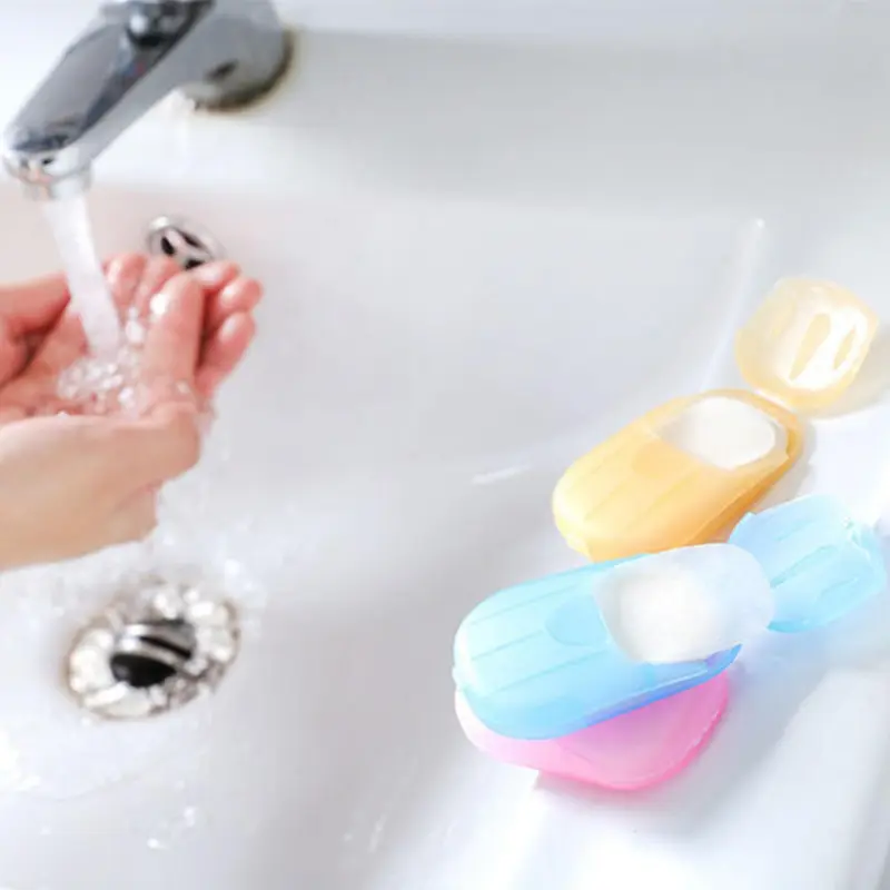 Random Color Disposable Hand Soap Paper, Portable Travel Hand Washing Soap Sheet, Comfort Mini Hand Cleaning Tablet, Outdoor Travel, Camping Accessories, Travel Essentials, Teenage Girl Gifts 5