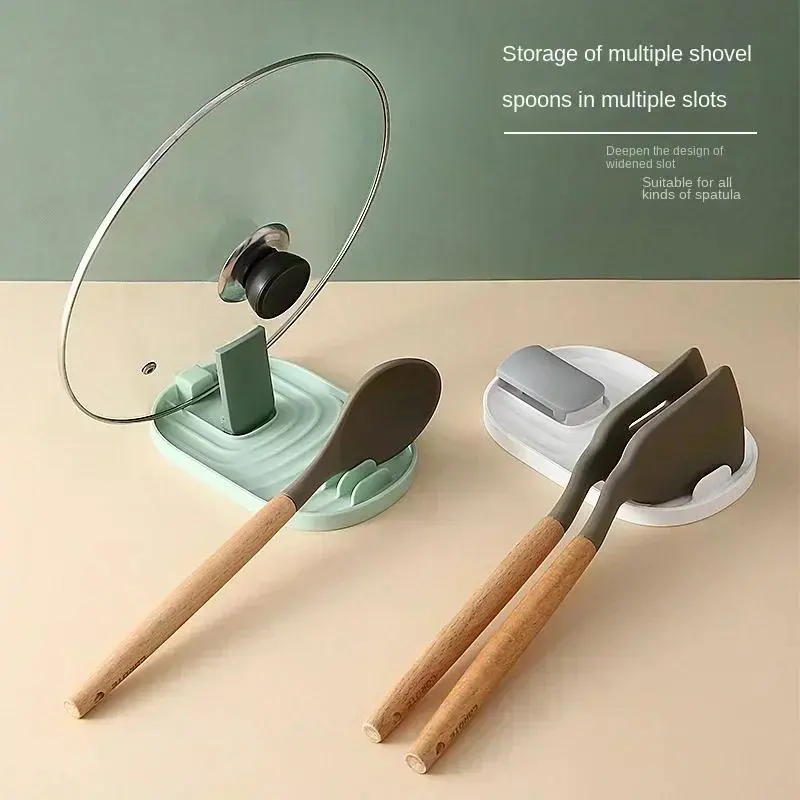 Kitchen Plastic Pot Cover Rack Spatula Rack Soup Spoon and Chopsticks Storage Rack