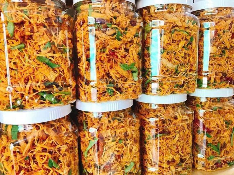 1kg khô gà lá chanh 2 hộp 500 gram ăn vặt cay vừa Snack Chua Food Thức Ăn Food Thức Ăn