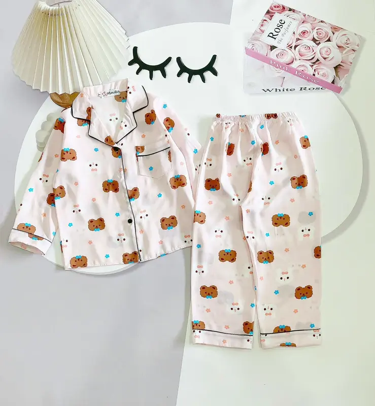 Đồ bộ cho bé với chất liệu Lụa mango, chất liệu vải mềm cho bé dễ dàng vui chơi 2