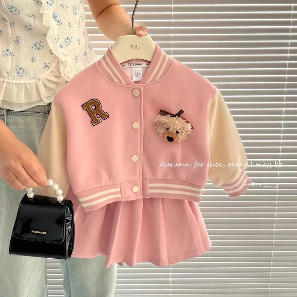 Set áo bomber  + chân váy nỉ 7-21kg Tay dài