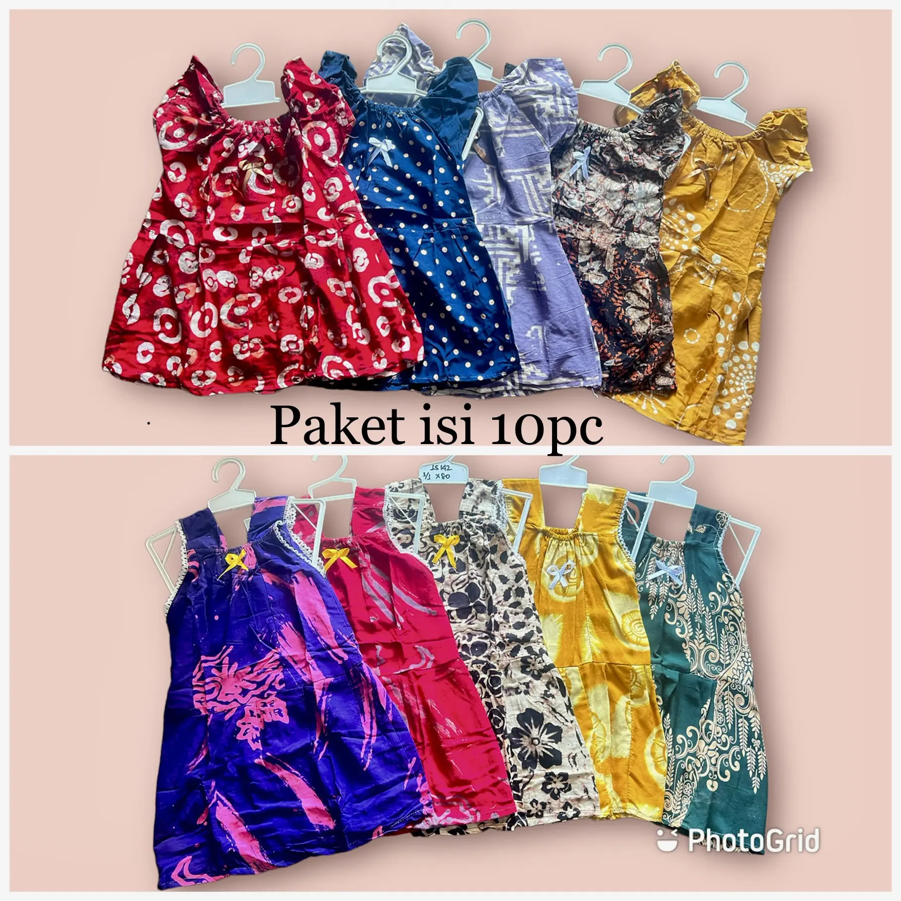 10pc paket usaha daster sambung 1-2tahun Perempuan
