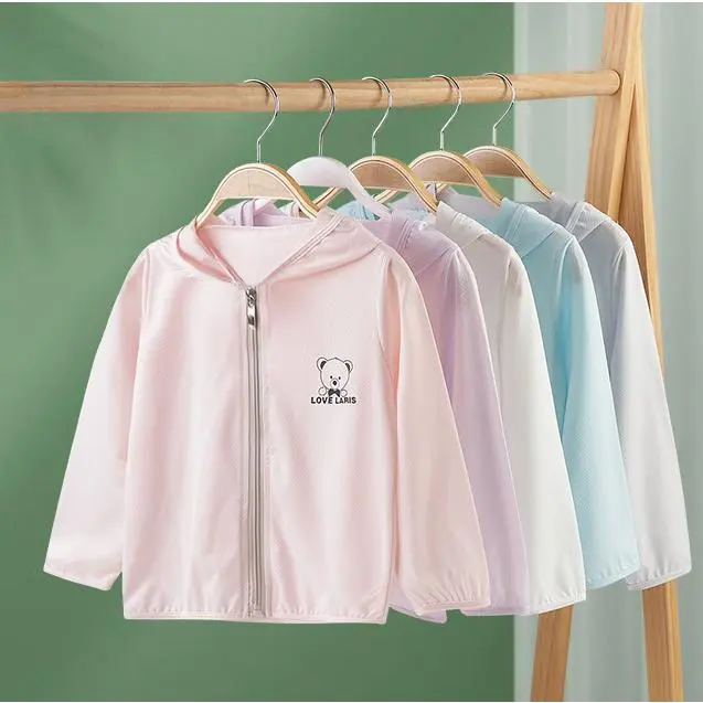 Children's Sun Protection Jacket Ice Silk New Stylish Girls' Clothing Summer Lightweight Cartoon Jacket Boys' Girls'