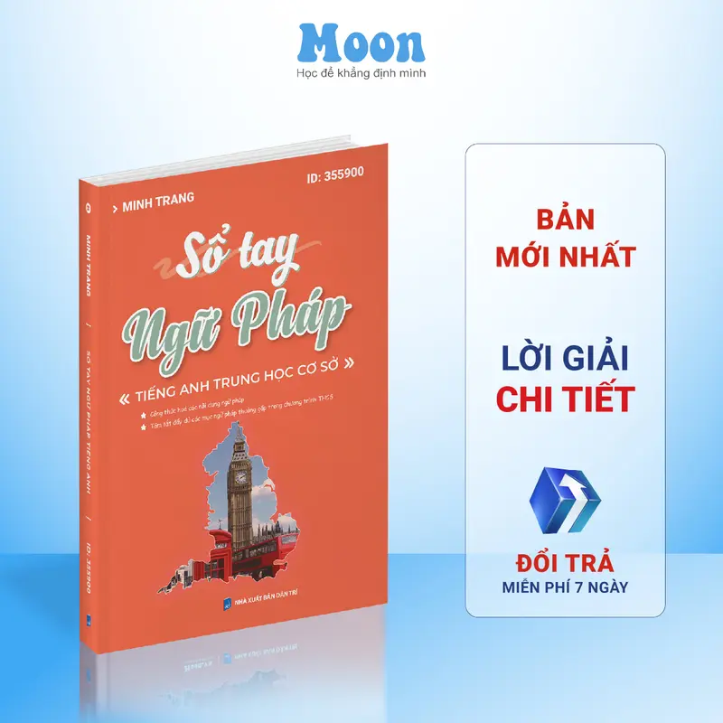 Sách - Sổ tay tổng ôn ngữ pháp Tiếng anh Moonbook cỡ A5 1