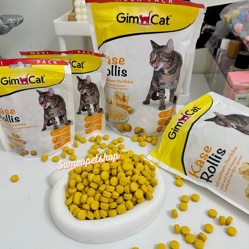 Viên phô mai GimCat cho mèo hàng Đức cao cấp hỗ trợ tiêu hoá và tăng nọng không đường không chất bảo quản