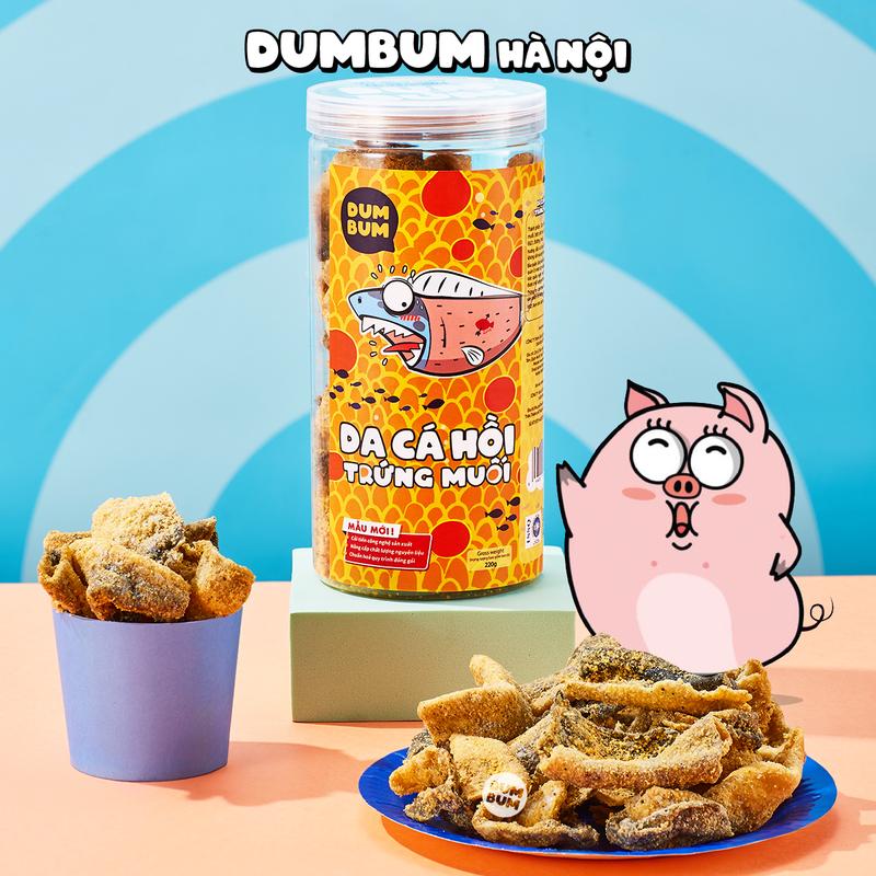 Da cá hồi trứng muối DumBum 220g Snack Ăn Vặt