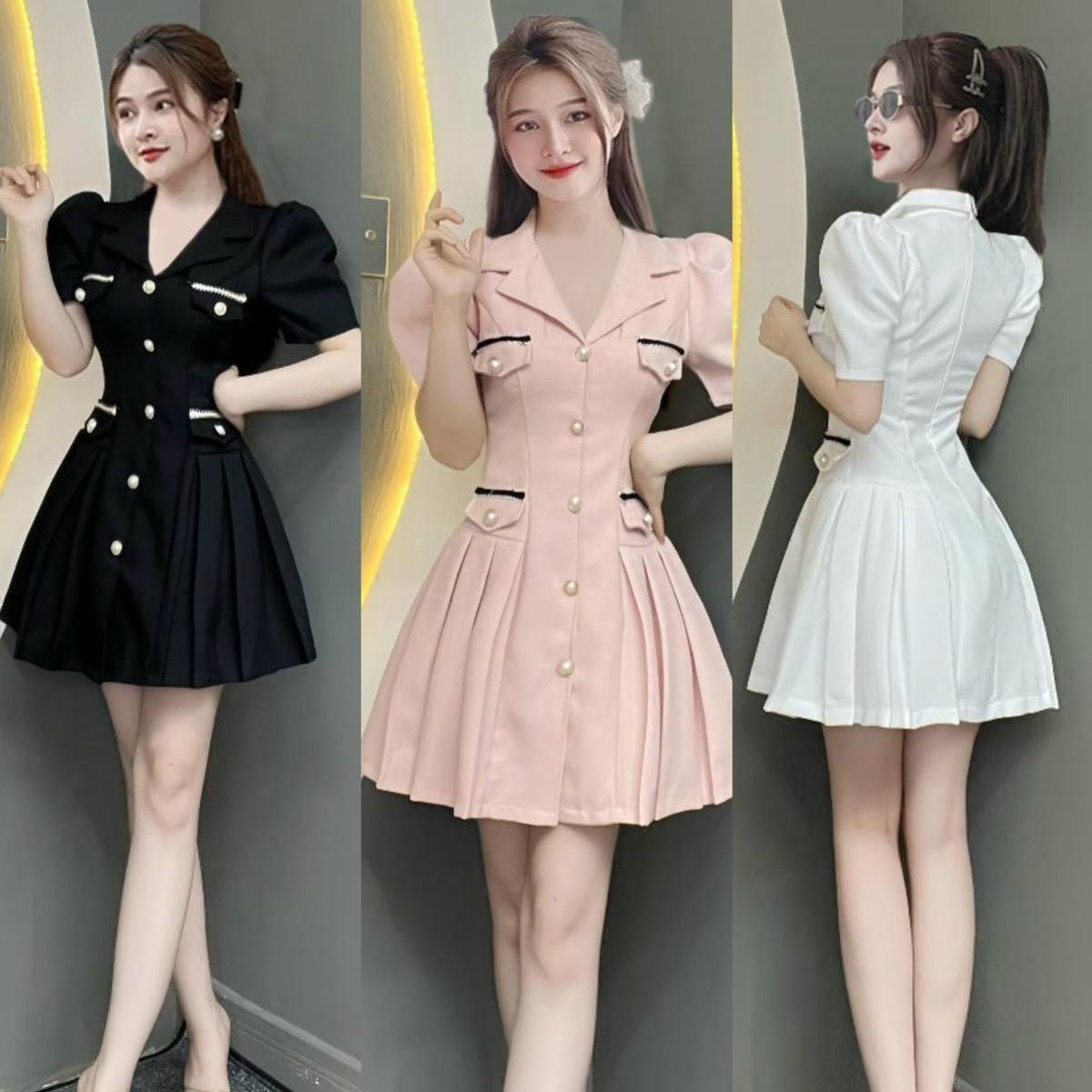 Thời Trang Bigsize Váy Dự Tiệc 50 - 100Kg Vải LNin Lạnh Cao Cấp Thanh Lịch Thanh lịch Thanh lịch Nữ Dress Voan Đen Women Trắng - A.1232