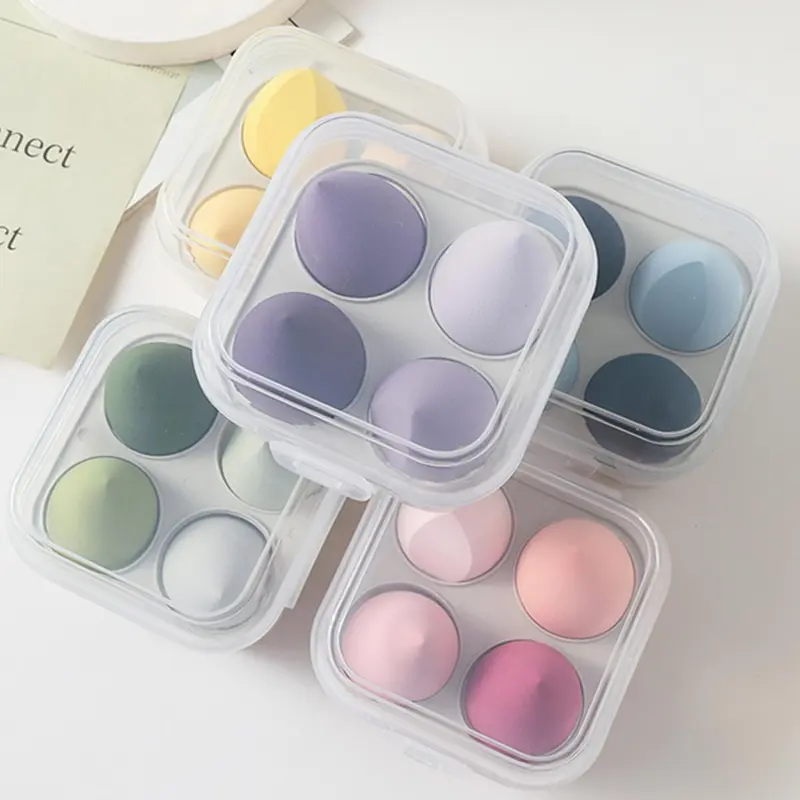 Mút trang điểm 4 chiếc đựng hộp mix màu 3