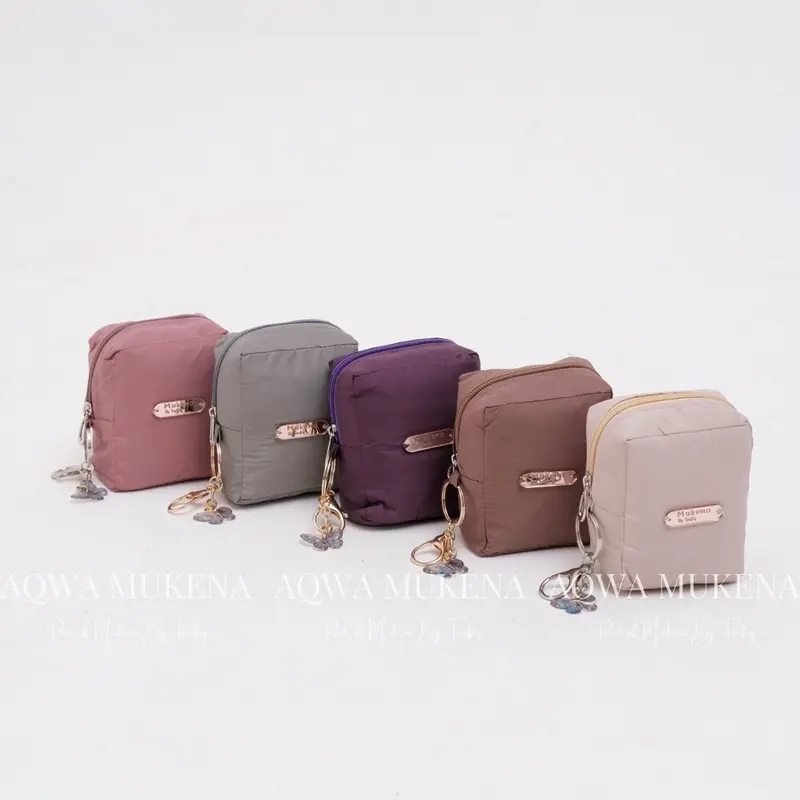 Mukena Calista Series By Mukena by Taufiq | Mukena Travel Mini Parasut Premium Polos | Mukena Travel Pouch Model 2in1 Resleting Dagu Nyaman Sajadah Atasan Lembut 4