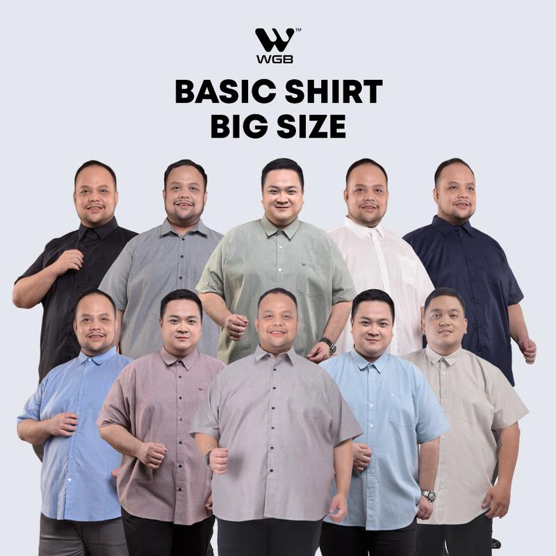 Kemeja Pria Basic Jumbo Big Size Ukuran Besar XXL XXXL WGB Pendek 0