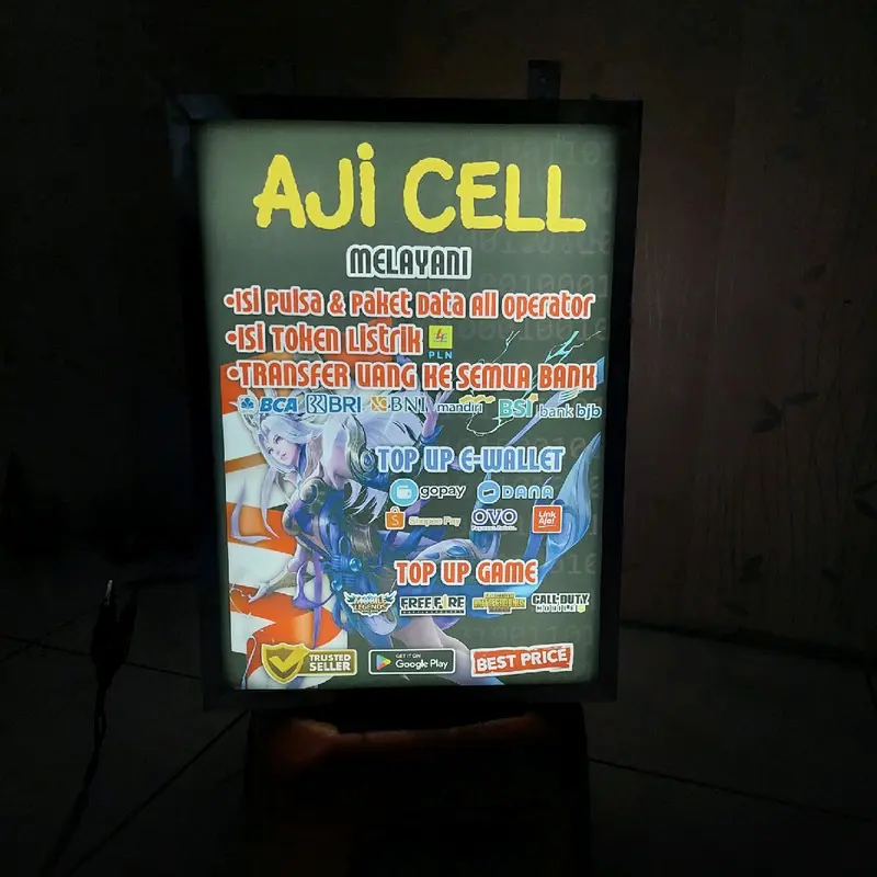 Neon box 2 sisi uk 30x50 custom Akrilik 6