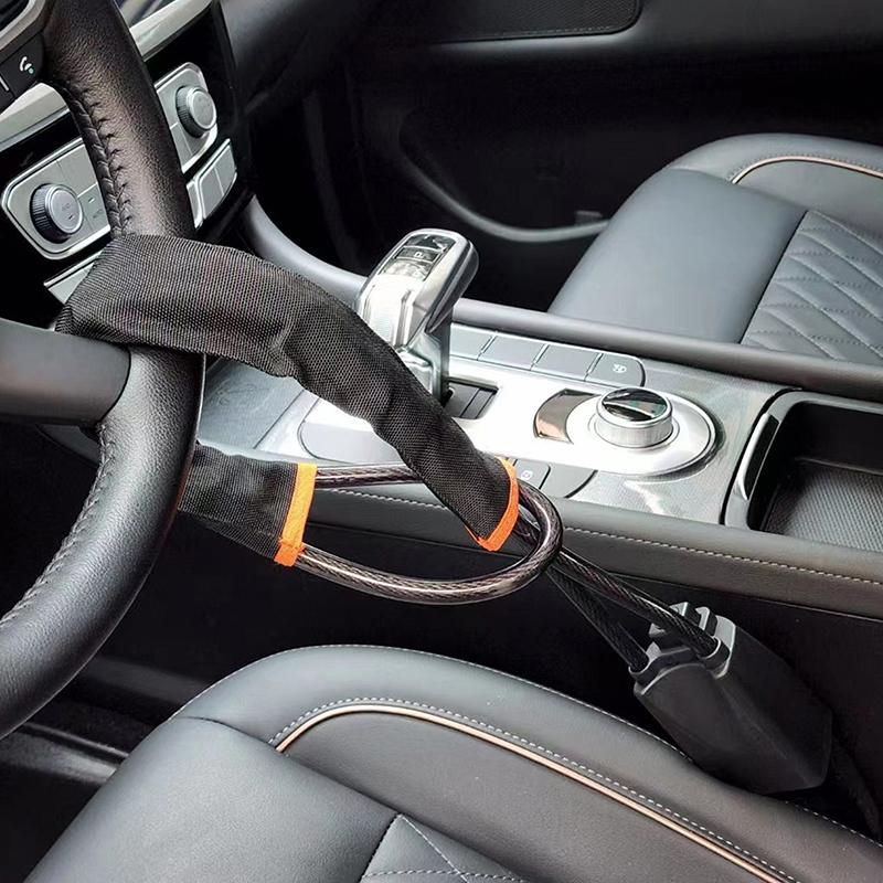 Khóa thiết bị chống trộm, 1 bộ, cho xe tải, SUV, Van, RV, Khóa vô lăng ô tô Thông Dụng với khóa dây an toàn, Khóa chắc chắn 0