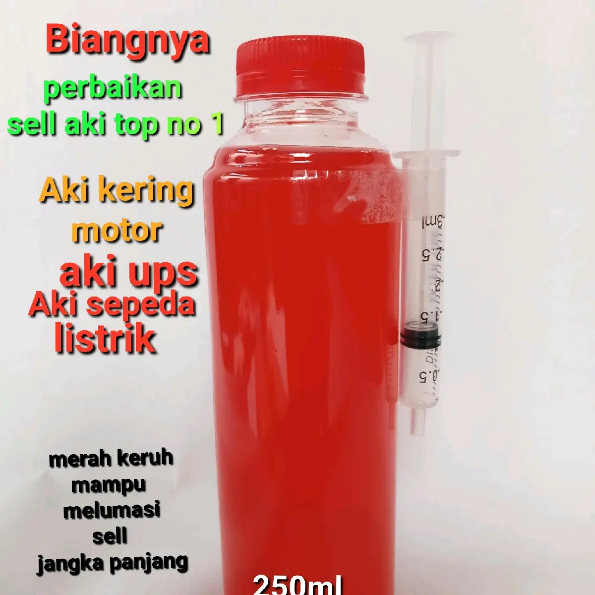 Cairan perbaikan aki kering, pelumas sell aki kering 250ml Car