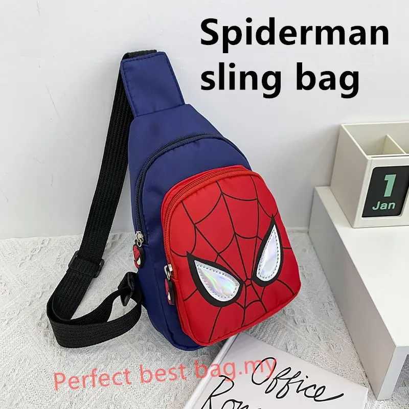 from China 7-15 days arrive High Quality children sling bag for man spiderman beg chest bag slingbag crossbody bag nylon belt bag single-shoulder bag kids slingbag