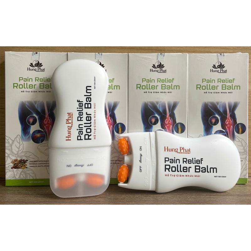 [Gía sỉ] Thanh lăn cạo gió massage kết hợp kem dầu lăn giảm đau nhức cao tần quy và cao gừng hưng phát 100g, thành phần tự nhiên đầu lăn cao su