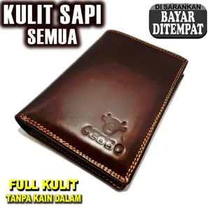 Dompet FULL KULIT 3/4 Model Berdiri Hitam Pria Hitam Pria Uang
