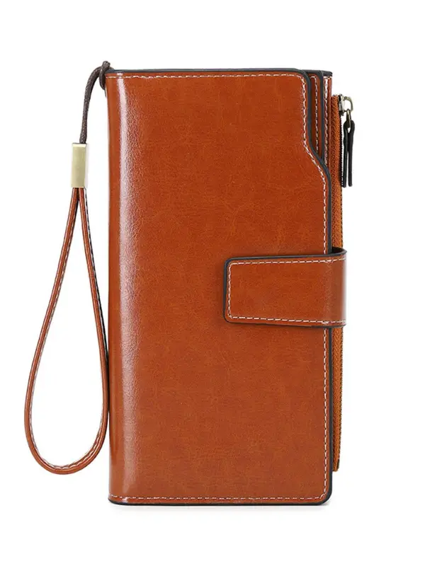 Women's Elegant Long Wallet, Fashionable Multi-layer Design Wallet with Zipper & Safety Buckle, Casual Trendy Versatile High-quality Daily Wallet 3