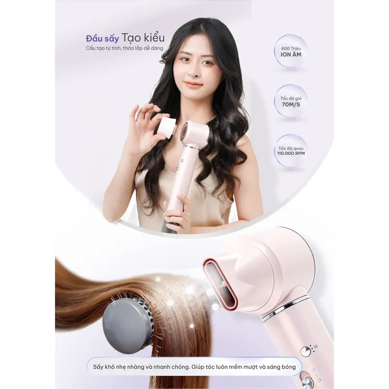 Máy Sấy Và Tạo Kiểu 5 Trong 1 Masuto AirStyler Công Nghệ Ion Bảo Vệ Tóc Tạo Kiểu Bảo Hành 24 Tháng 5