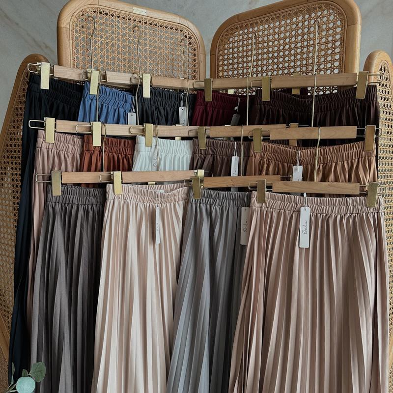 Oclo Plare Skirt Rok Wanita Flare Plisket Murah Casual Basic Dailywear 4