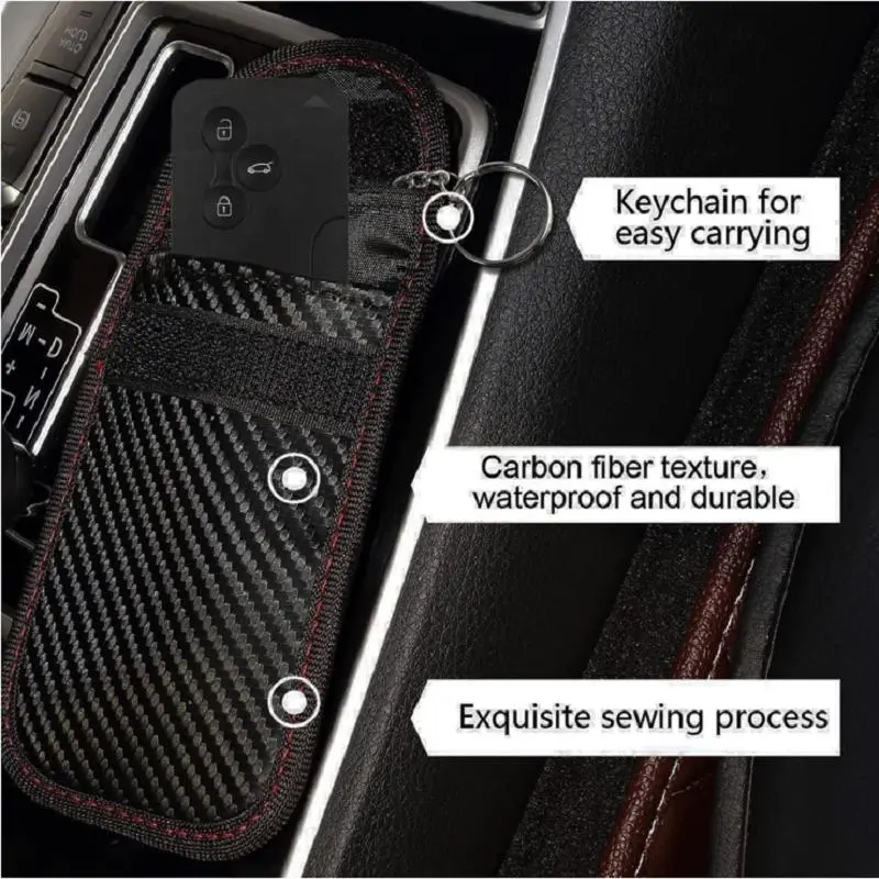 Car Key Case, Car Key Cover, RFID Blocking Key Holder, Key Storage Bag for Car Key (1 Count) 3