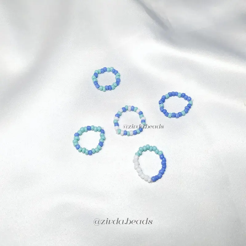 (Min. Order 10Ribu) Rowen | Pixle | Kyros | Xen | Rhylee Cincin Manik/Cincin/Beads Ring/Ring FREE STICKER 0