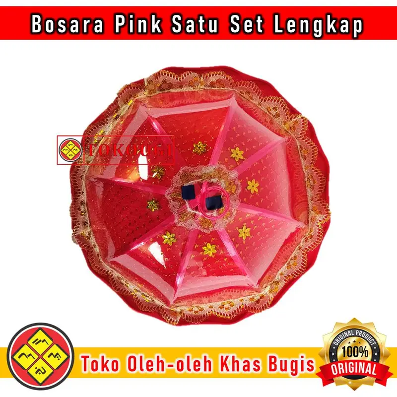 [COD] Bosara Satu Set Khas Bugis Makassar Lengkap Warna Pink 2