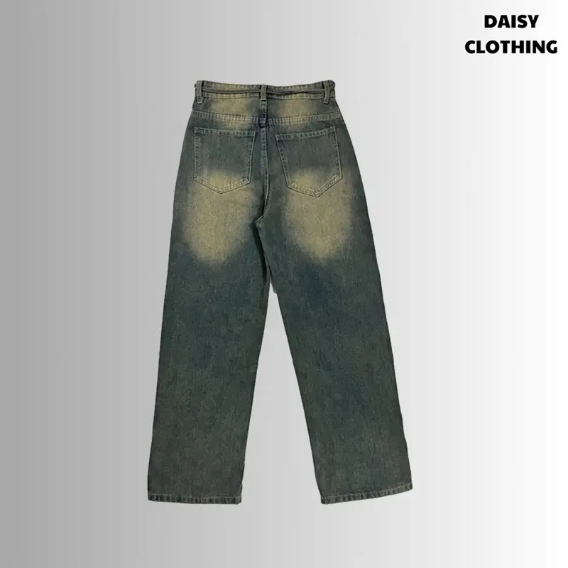 Quần jean nữ ống rộng cạp cao phối dây trẻ trung, năng động Women Pants 1