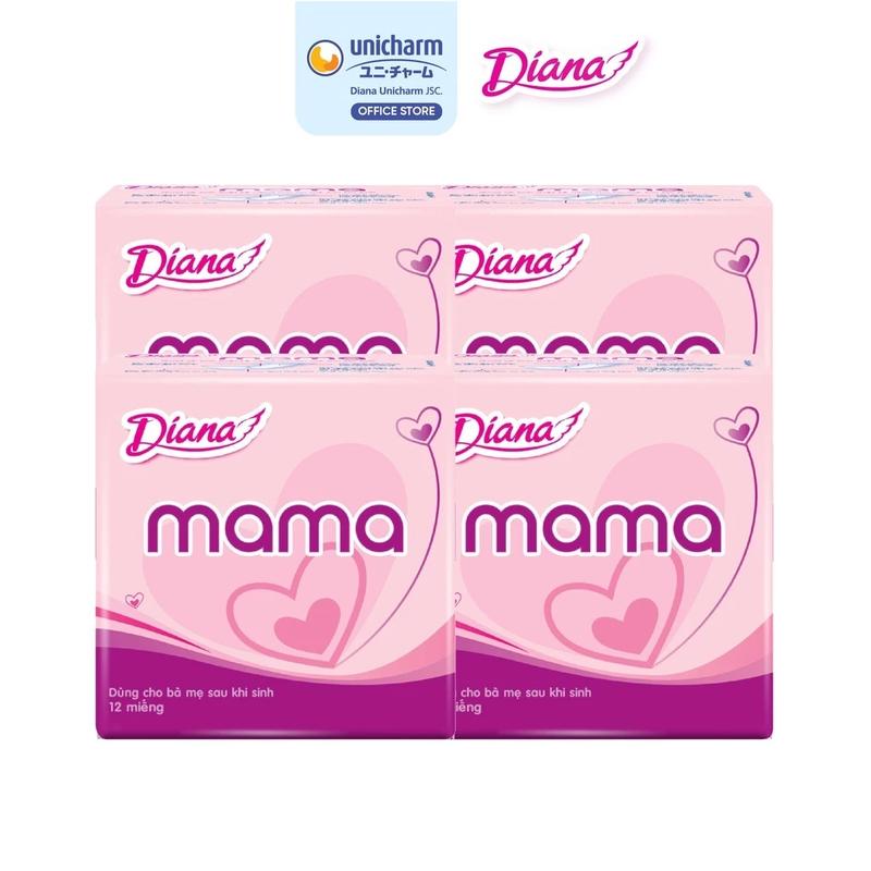 [COMBO 4] Diana Băng vệ sinh Mama 12 miếng/gói cho mẹ sau sinh