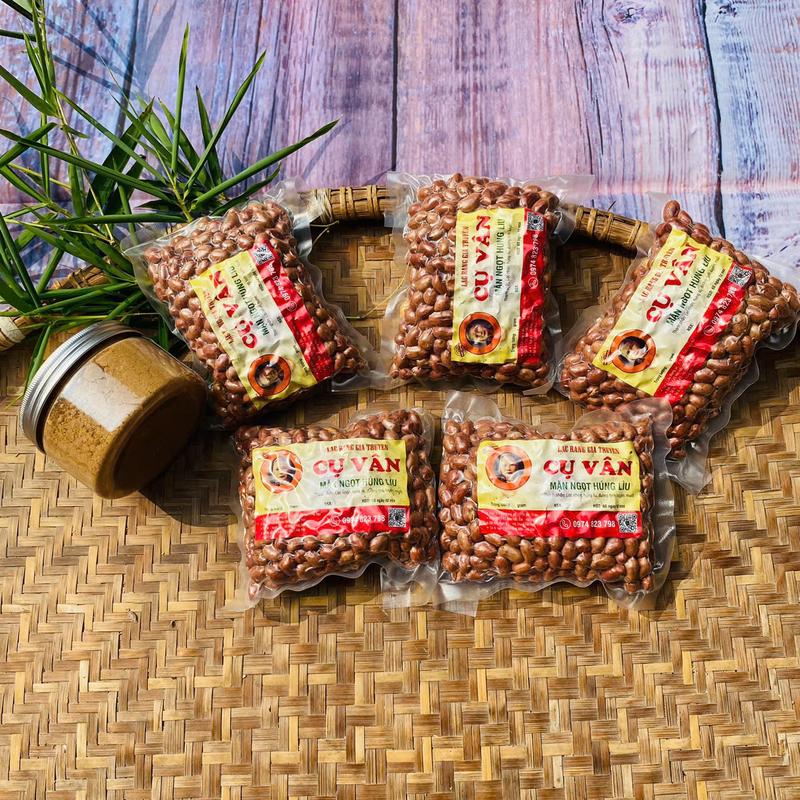 Lạc Rang Húng Lìu Cụ Vân 250g - Đặc Sản Hà Nội - Lạc Trắng Thơm, Giòn, Ngon Snack Ăn Vặt Food Nuts Thức Ăn 5