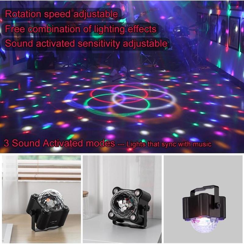 Party Lights Dj Disco Ball Lights Voice Controlled Strobe Stage Colorful Lights Birthday Christmas Performance Party Decoration 8