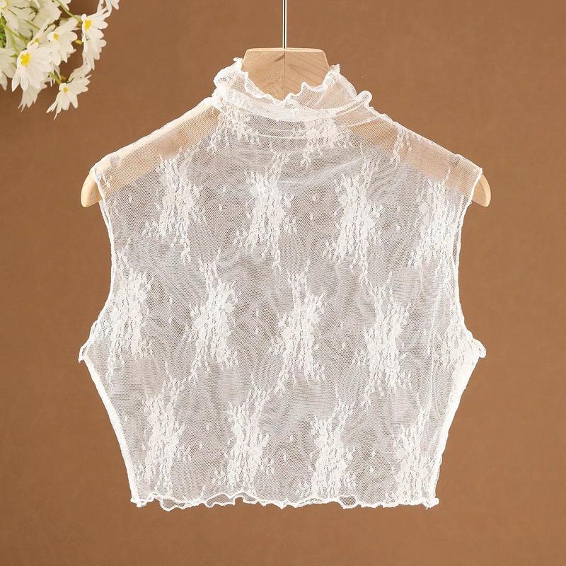 Cổ Áo Giả Phong Cách Hàn Quốc, Xiangmeng, Dành Cho Nữ, Dễ Phối Đồ, Ren Hòa Tan Trong Nước, Thích Hợp Để Đồ Trang Trí Áo Sơ Mi Và Áo Len, Màu Trắng, Thích Hợp Cho Mùa Thu Và Mùa Đông 5